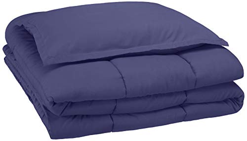 Image of AmazonBasics Easy-Wash Microfiber Kid's Comforter and Pillow Cover Set (Pillow not included)- Single, Twilight Blue