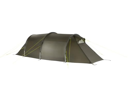 Tatonka Rokua - Tenda a Tunnel Impermeabile per 2 Persone, con Ingresso Anteriore, Due absidi e Tre Archi (430 x 155 x 110 cm)