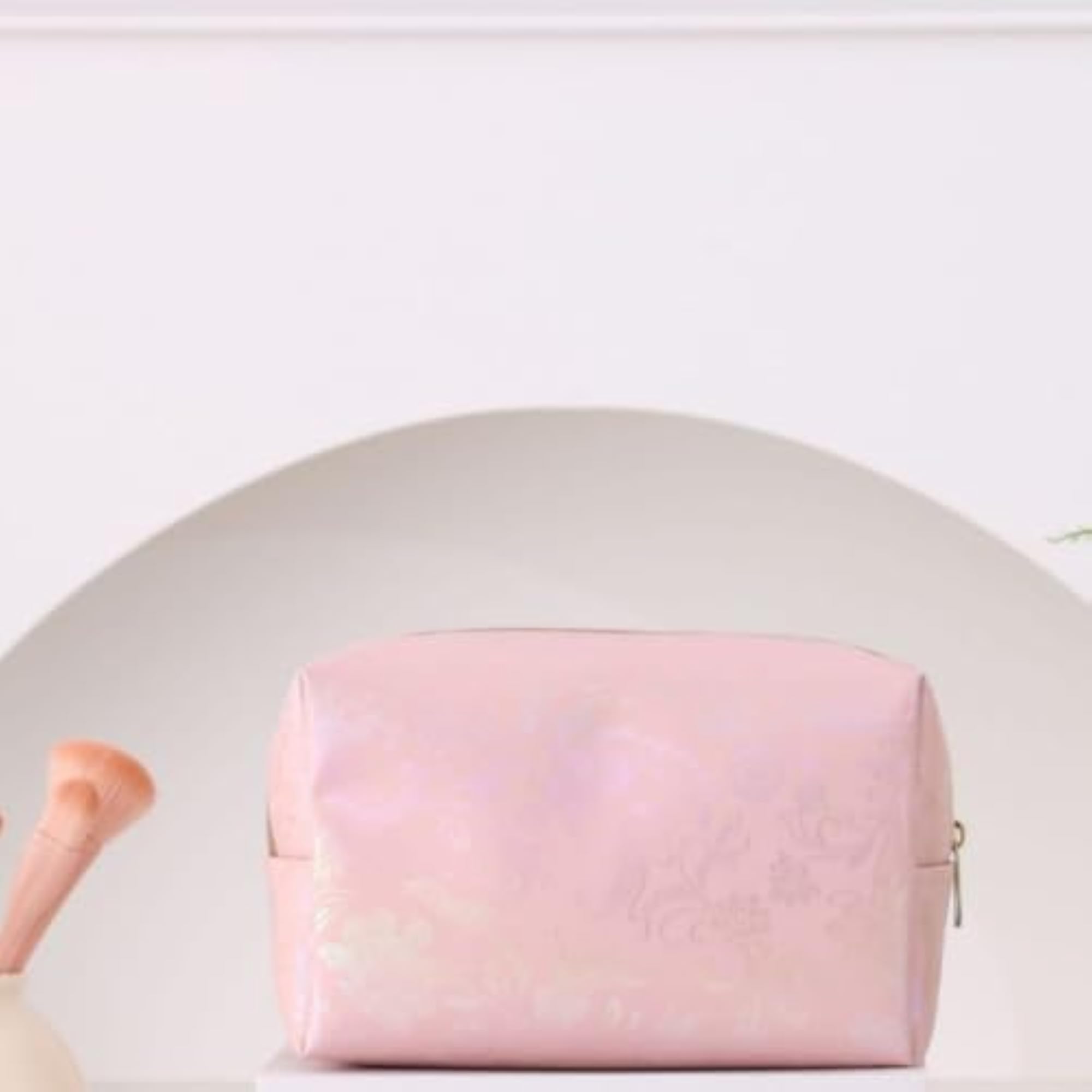 Floral Cosmetic Bag, Blue