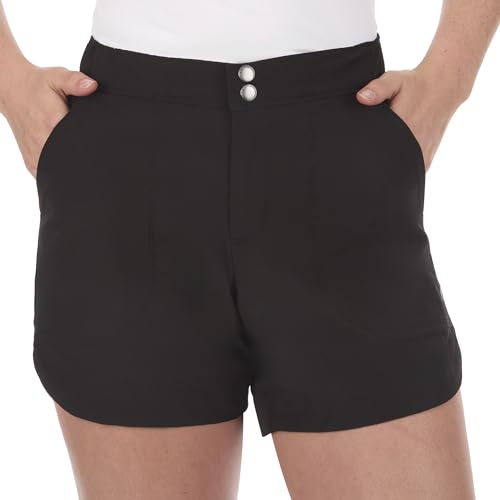 The American Outdoorsman Womens Curved Hem 5" Pull-On Trail Casual Shorts with Elastic Waist and Quick-Dry Fabric2