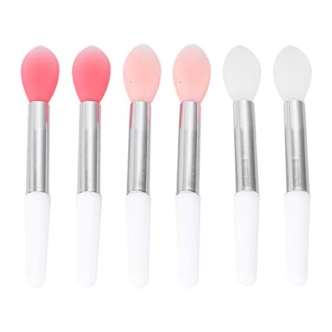Lurrose 6 stücke Silikon Lippenpinsel Kleine Make-Up Pinsel Applikator Cover