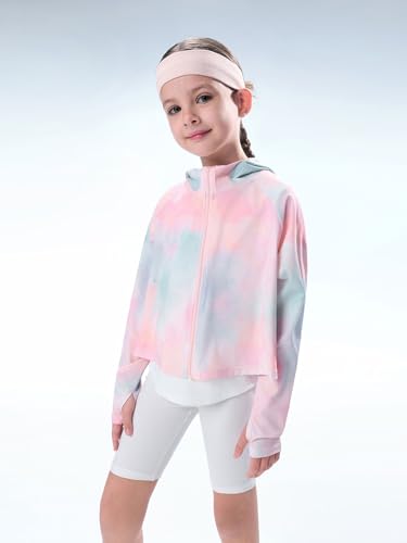 MARC&JANIE Kids Active Zip up Hoodie Girls Lightweight Summer Jacket Cooling Sun Protection Thin Tops 2403652