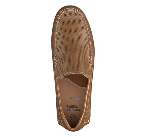 Johnston & Murphy Cort 2.0 Perf Venetian Loafers, Casual Dress Loafers for Men, Slip-On Moccasins2