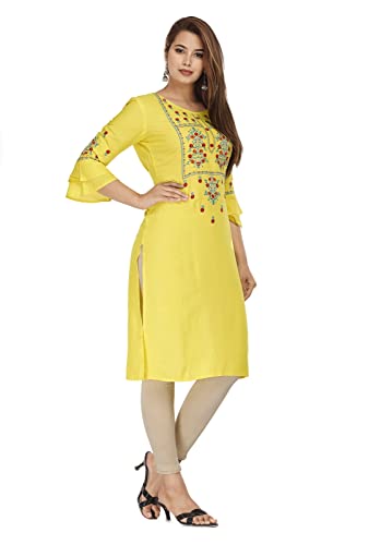 Image of Chahit Women's Rayon Straight Kurta