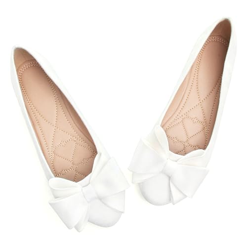 Image of Dear Time Women's Ballet Flats Dress Ballet Shoes Slip on for Office Work Comfortable Shoes