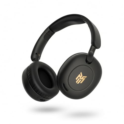 LMS Over Ear Noise Cancelling Headphones Wireless & Wired (Both), Bluetooth Headset With Microphone - USB C Fast Charge and Long Battery Backup - Bluetooth & Wire Supportive Headphone