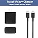 45W Super Fast Charger USB C, 2Pack PPS Type C Charging Block with 6FT USB-C Cable for Samsung Galaxy S25 +/Ultra /S24 S23 S22 +/Ultra/ S21 S20/Tab S9, iPhone 17/16/15 and More