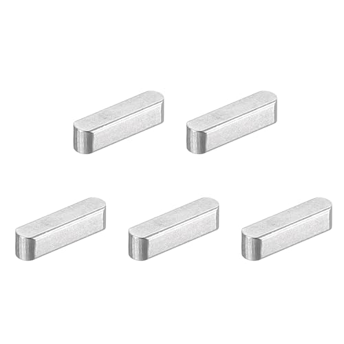 QUARKZMAN 5 Stück Rundkopf-Federkeil, 3x3x12mm Round Ended Passfeder Edelstahl Professioneller Paralleler Antriebswellenkeil für Befestigungselemente der mechanischen Industrie