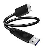 SaiTech IT USB 3.0 Cable A to Micro B high Speed Upto 5 Gbps Data Transfer Cable for Portable External Hard Drive - (20cm), Black
