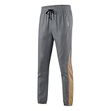 Cambkatl Men’s Color Block Sweatpants Stretchy Athletic Joggers Elastic Waist Drawstring Workout Running Pants with Pockets