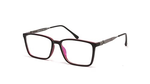 Armação Para Óculos Masculino Retangular Jc-9218 (Preto-vermelho)