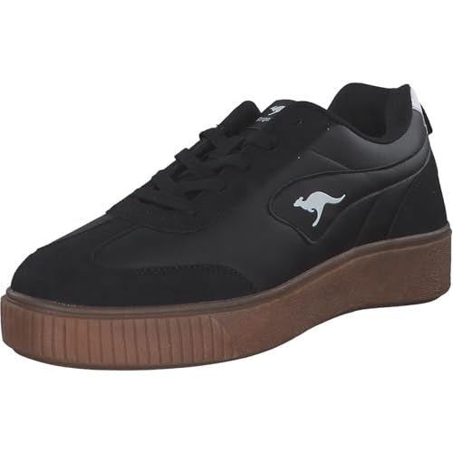 KangaROOS K plat Megan   Zapatillas Deportivas para Mujer, Color Blanco y Negro., 38 EU
