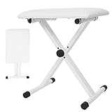 Carina ピアノ椅子 X型 キーボードチェア イス 3段高さ階調節 コンパクト 折りたたみ（ホワイト/白）