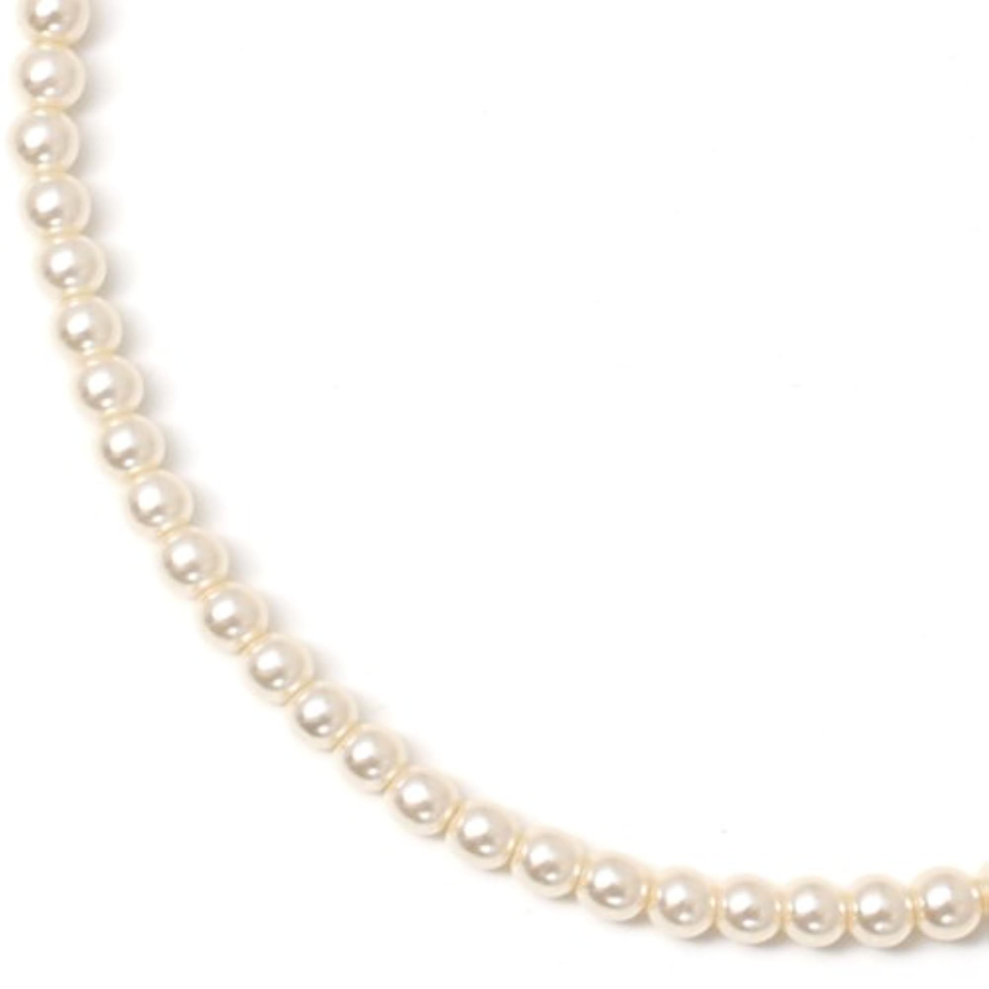 Cream Pearl Single Row Strand Necklace