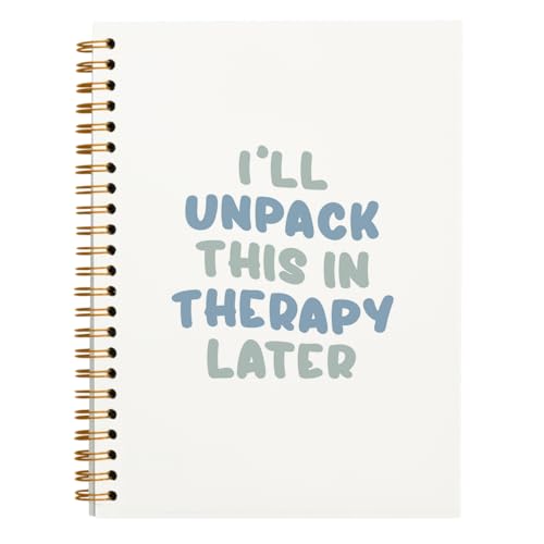 hold fizz Mental Health Journal Therapy Journaling Notebooks for Note Taking Work Ill Unpack This In Therapy Hardcover Spiral Notebook 5.5 x 8.3