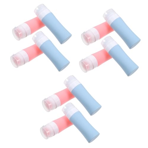 NOLITOY 8pcs Refillable Travel Bottles Silicone Leakproof Containers for Toiletries Portable Carry Bag for Shampoo Conditioner Lotion and Sunscreen