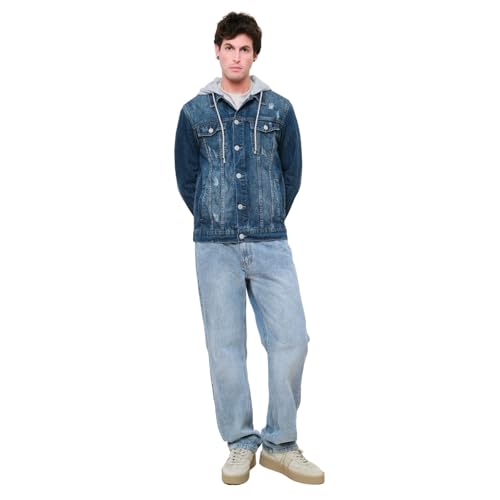 Image of VICTORIOUS Men's Distressed Denim Jacket