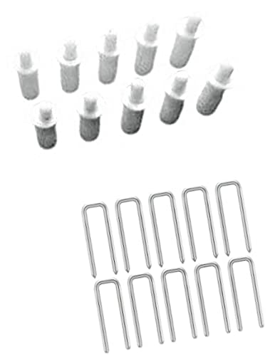 Homeamore 10 Tilt Rod Louvers Staples + 10 Spring Loaded Shutter Pin - Repair Kit (20Pc) #TOP6