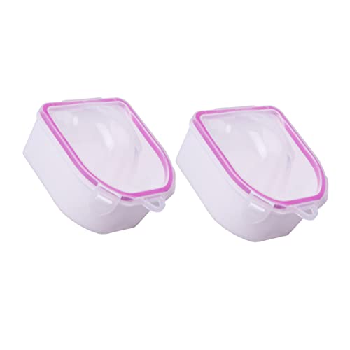 Beatifufu Nail Soaking Bowl Lid Set 2pcs Manicure Removal Bowl Soften Cuticles Nail Art Tools Home Salon Manicure Supplies Acrylic Material Safe Sturdy