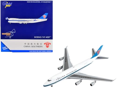 GeminiJets Boeing 747-400F China Southern Cargo B-2473 1:400 Fonctions interactives Échelle 1:400 Blanc Plastique Adulte Aviation Amateurs Modèle Builders, Collectors