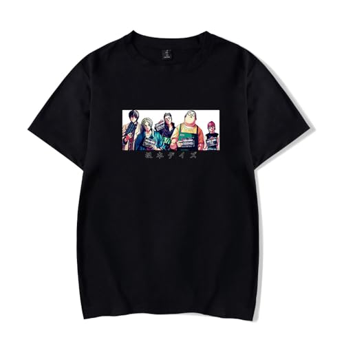 WJHYWDH Sakamoto Days T-Shirt Casual Anime Short Sleeved T Shirt Unisex Tee Merch (Black,Medium)