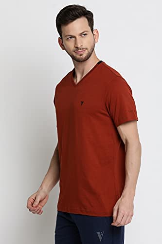 Image of Van Heusen Men Athleisure V-Neck T-Shirt - 100% Combed Cotton - Short Sleeve, Ultra Soft 60035