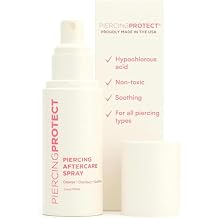 Piercing Aftercare Spray Hypochlorous | Non-Toxic Ear Piercing Cleaner with No Alcohol | for Sensitive Skin, Soothe & Protect PiercingProtect