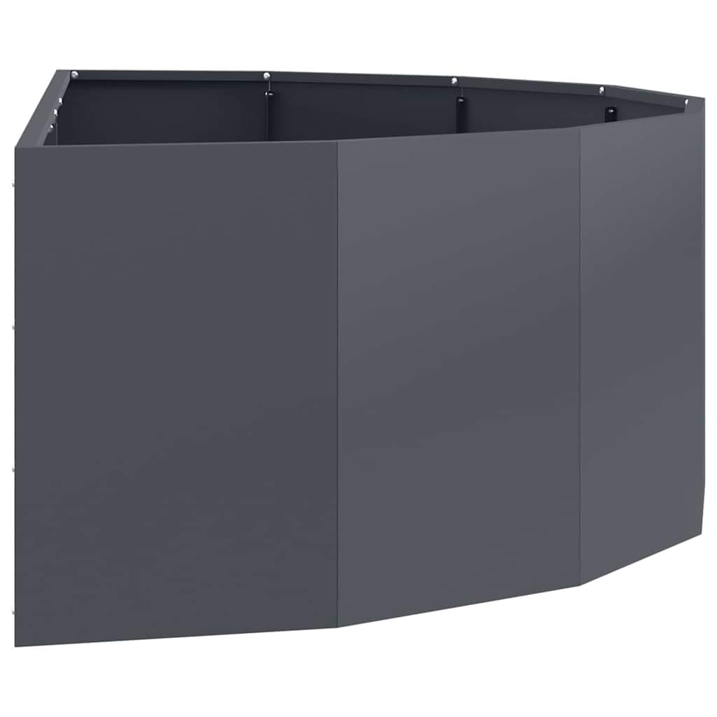 Skrzynka na kwiaty, 120 x 60 x 35 cm, stal antracytowa