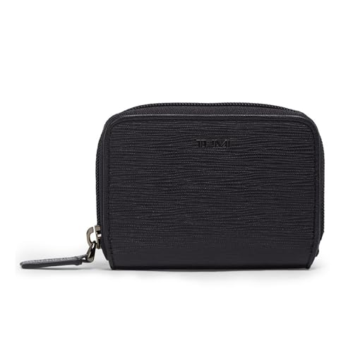 TUMI - Nassau Zip-Around Card Case - Leather Card Wallet for Men & Women - Secure Card Case Holder - Credit Card Holder - Black