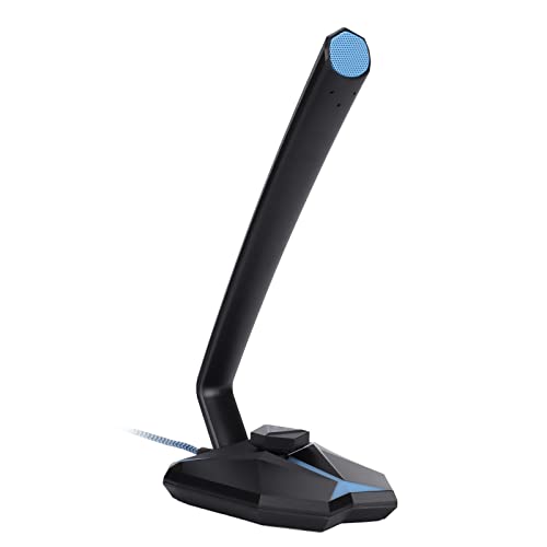 360度USBマイク折りたたみ式マイククールLEDインジケーター調整可能な角度調整識別ゲームマイクデスクトップ、PC、ラップトップ、Mac、ゲーム用