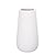 D'vine Dev 8 Inch Textured White Elegant Oval Ceramic Vase for Flowers, Home Décor Vase with Design Box, VS-LD-A-1