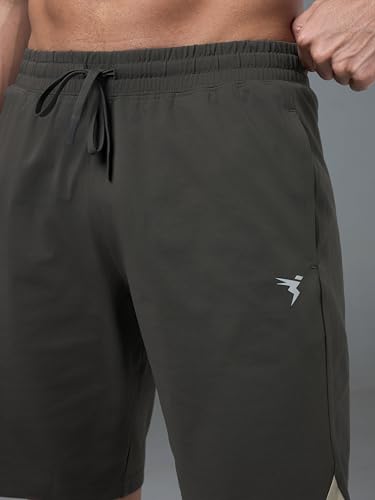 Image of TECHNOSPORT Mens Regular Fit Solid Shorts for Gym, Workout & Sports with Anti Microbial, Techno Dry