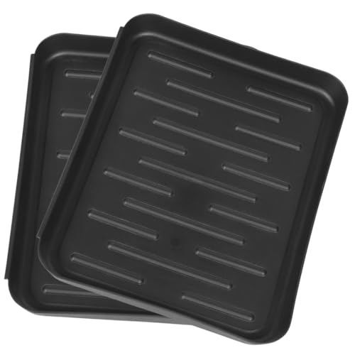 KITANDOVE 2個 多機能シューズトレイ 耐水プラスチック製靴置きトレー 靴やブーツの泥汚れ防止 玄関や車載収納に 滑り止め底 ペット用給餌マ