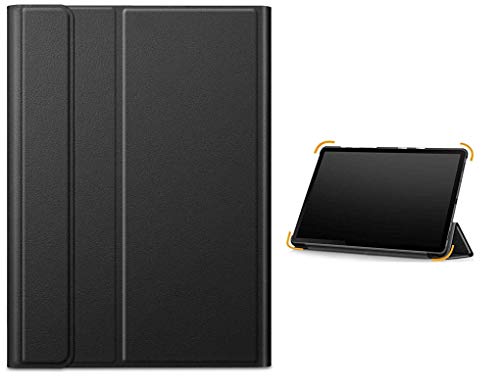 Image of Shockproof Folio Flip Cover Magnetic Lock PU Leather Case Smart Shell Stand Flip Cover for Samsung Galaxy Tab A 10.5 (2018) SM-T590, SM-T595 - Black