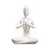 Produktbild 73JohnPol 12 Arten weiße Keramik Yoga Figuren Ename Yoga Miniaturen abstrakte YOG statt Yoj Figuren Vintage Home Decor (Farbe: Esel)