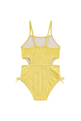 LIZENS Girls One Piece Swimwear Cut Out Floral Print 2-12Years Bow Beach Bathing Swimsuit2