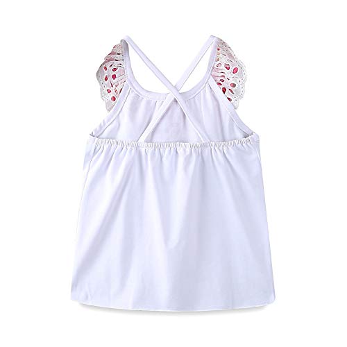 Conjunto de verano para niñas con encaje verde menta de 4 a 5 años 2
