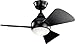 Kichler 330150SBK Sola 34" Outdoor Ceiling Fan w/LED Lights & Wall Control, Satin Black