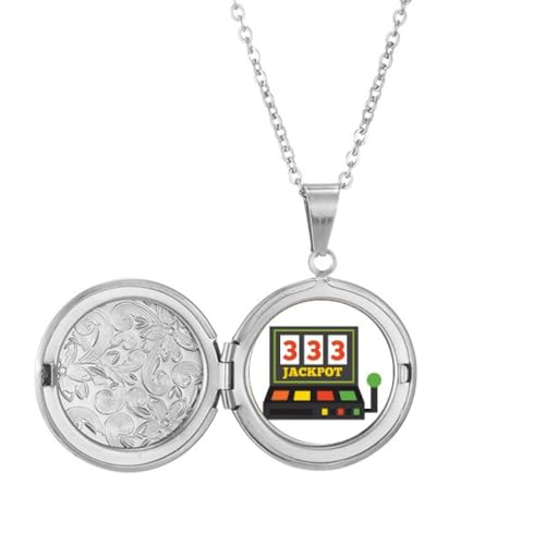 Collier médaillon jackpot Armbandit en acier pour femme