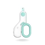 Leo's Paw Cat Nail Clipper with LED Light - Safe Cat Claw Trimmer & Clipper with Sharp Stainless Steel Blades and Childproof Lock - Suits Small Animals (Mint)