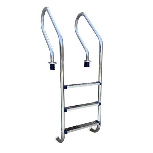 Escalera para piscina con 3 escalones curvos y estructura resistente miniatura 1