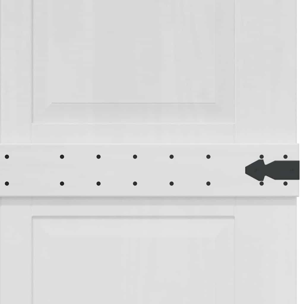vidaXL Puerta Corrediza Corona 80 x 210 cm Madera de Pino Maciza, Puerta Deslizante con Estilo, diseño rústico, Divisor Duradero, Ahorra Espacio, fácil de armar y da privacidad
