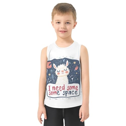 Llama Starry Boys Tank Tops Toddler Tank Top Shirts Undershirts Quik Dry for Sports,3T2
