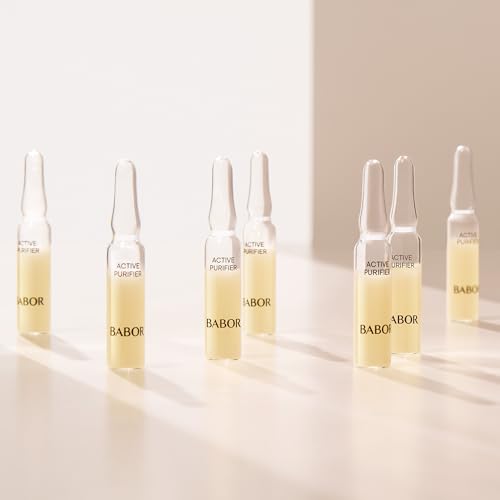 BABOR Active Purifier, Serum Ampullen für das Gesicht, Mit Teebaumöl für reduzierte Unreinheiten, Vegane Formel, Ampoule Concentrates, 7 x 2 ml