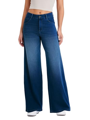 Jeans large pour femmes denim ample et extensible idéal pour le bureau et sorties