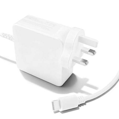 USBC Charger for Macbook 65W Fast Charging Type-c Interface PD UK Plug Power Adapter Compatible with Chromebook Notebook Samsung Galaxy Huawei Lenovo Dell HP Laptop Charger with 1.8m Cable