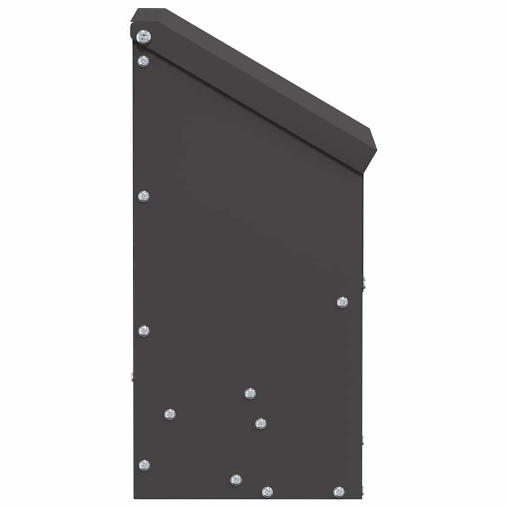 Mangiatoia per galline nera 21 x 16 x 33 cm, in acciaio laminato a freddo, resistente alle intemperie, capacità di 3 kg, ideale per interni ed esterni, facile da montare