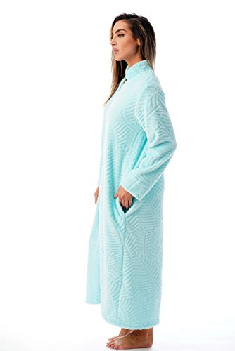 Image of Just Love Plush Zipper Lounger Solid Robe
