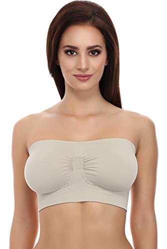 Preisvergleich Produktbild Merry Style Damen Bandeau Top 06 161(Beige, M / L)