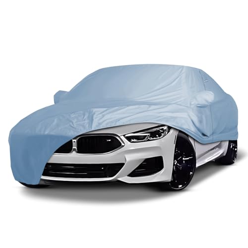 Image of iCarCover Premium Car Cover for 2020-2026 BMW 8-Series Gran Coupe, M8, M850i Heavy Duty Waterproof All-Weather Automobiles Custom Fit Indoor Outdoor UV Snow Protection Covers with Straps and Bag